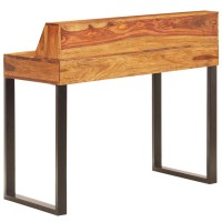 vidaXL Desk 433x197x37 Solid Sheesham Wood and Steel 247964