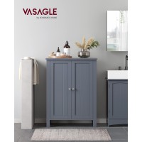 Vasagle Bathroom Floor Storage Cabinet, Bathroom Storage Unit With 2 Adjustable Shelves, Bathroom Cabinet Freestanding, 11.8 X 23.6 X 31.5 Inches, Slate Gray Ubcb60Gy