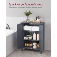 Vasagle Bathroom Floor Storage Cabinet, Bathroom Storage Unit With 2 Adjustable Shelves, Bathroom Cabinet Freestanding, 11.8 X 23.6 X 31.5 Inches, Slate Gray Ubcb60Gy