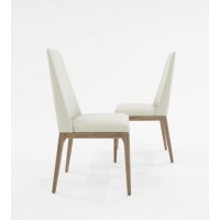 Encino Modern grey & Walnut Dining chair (Set of 2)(D0102H5AM82)