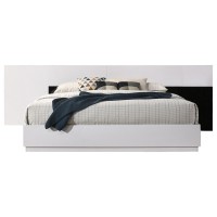 Best Master Bahamas Poplar Wood California King Platform Bed in BlackWhite