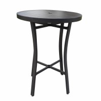 Round Bar Table Black(D0102H7Cbex)