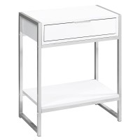 Homeroots Furniture 182 X 128 X 235 White, Particle Board, Metal - Accent Table