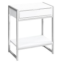 Homeroots Furniture 182 X 128 X 235 White, Particle Board, Metal - Accent Table
