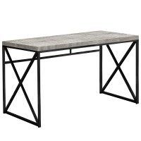 Homeroots Office 23.75-Inch X 47.25-Inch X 29.75-Inch Grey Black Particle Board Metal - Computer Desk