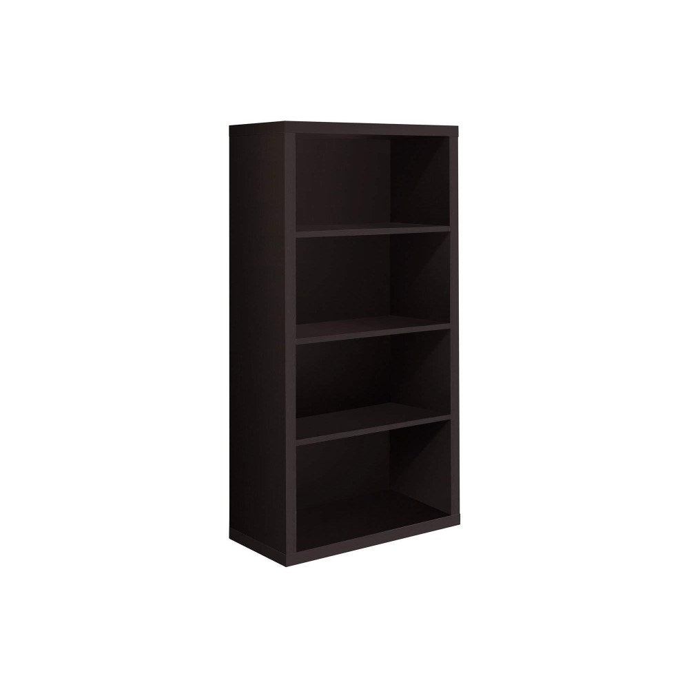 Homeroots Office 1175-Inch X 2375-Inch X 475-Inch Cappuccino, Particle Board, Adjustable Shelves - Bookshelf