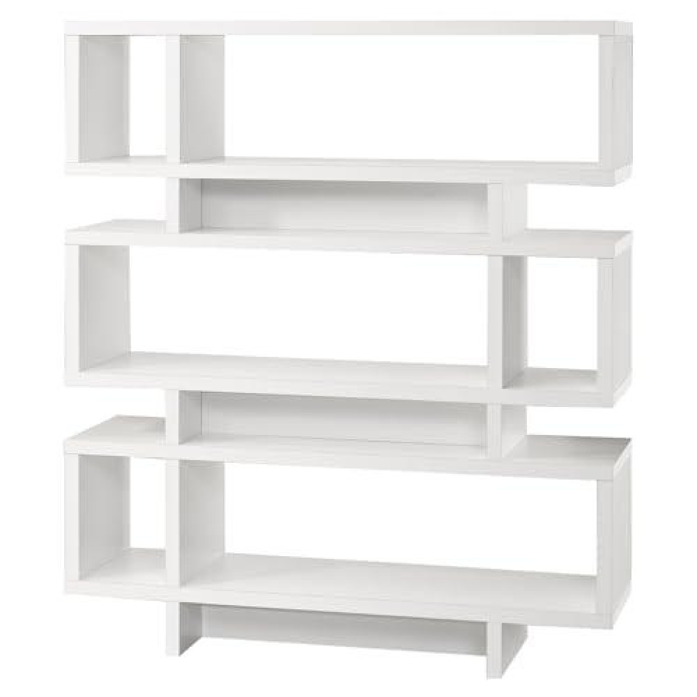 Homeroots Office 12-Inch X 4725-Inch X 5475-Inch White, Particle Board, Hollow-Core - Bookcase