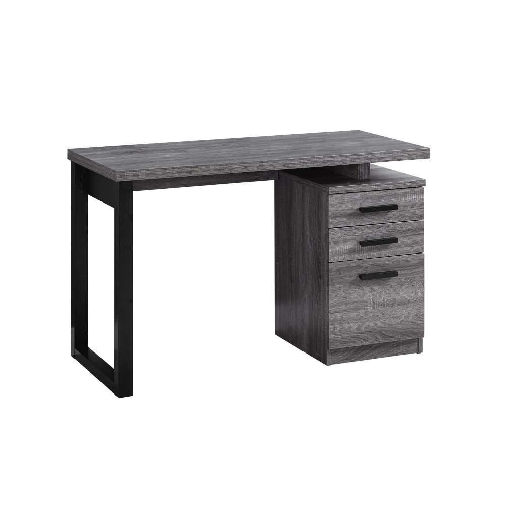 235 X 4725 X 30 Grey Black Particle Board Hollow Core Computer Desk