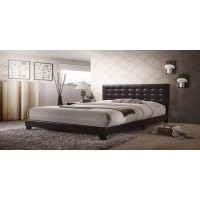 Homeroots 286157 83 X 64 X 46 Queen Espresso Pu Bed