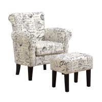 HomeRoots Furniture 42-inch x 51-inch x 515-inch Beige, Black, Foam, Solid Wood, cotton, Linen - 2pcs Accent chair Set