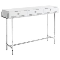 Homeroots Furniture 12 X 48 X 3175 White, Particle Board, Metal - Accent Table