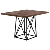 Homeroots Kitchen 36-Inch X 48-Inch 31-Inch Brownblack Reclaimed Wood Particle Board And Metal - Dining Table