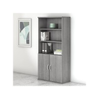 Bush Stc015Pg Studio C 5-Shelf 73-Inch H Bookcase, Platinum Gray