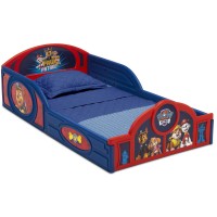 Nick Jr. Paw Patrol Plastic Sleep And Play Toddler Bed With Attached Guardrails By Delta Children