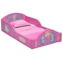 Peppa Pig Plastic Sleep And Play Toddler Bed With Attached Guardrails By Delta Children