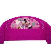 Disney Minnie Mouse Plastic Sleep And Play Toddler Bed With Attached Guardrails By Delta Children