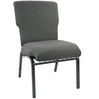 Advantage Charcoal Gray Discount Church Chair - 21 in. Wide