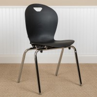 Advantage Titan Black Student Stack School Chair - 18-Inch