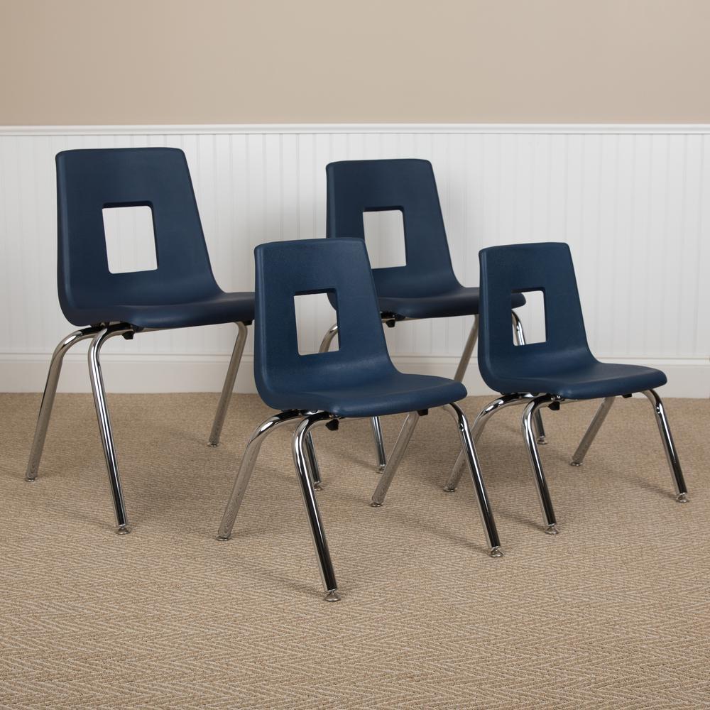 Advantage Navy Student Stack School Chair 12inch