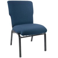 Advantage Navy Discount Church Chair - 21 In. Wide