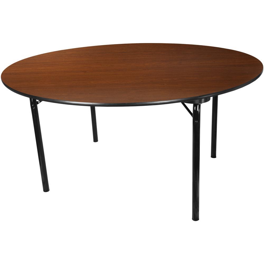 Advantage 5 Ft. Round High Pressure Laminate Folding Banquet Table