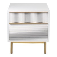 Avant White Nightstand- 2 Drawers Assembled(D0102H5L5LX)
