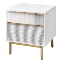 Avant White Nightstand- 2 Drawers Assembled(D0102H5L5LX)