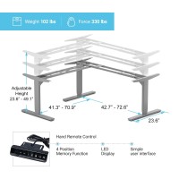 Standing Desk Corner Frame. Adjustable Height And Width Legs With Triple Electric Motors For Home Office L Shaped Desk Flt-05 Black