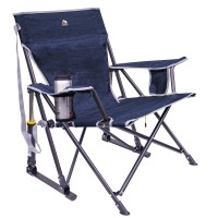 Gci Outdoor Kickback Rocker Portable Rocking Chair & Outdoor Camping Chair, Polyester, Heathered Indigo