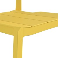 Novogratz 87817Ylw4E Poolside Collection Chandler Stacking 4Pack Bright Yellow Dining Chairs