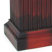 Benjara Transitional Style Square Top Pedestal Stand, Brown