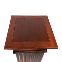 Benjara Transitional Molded Wooden Frame Pedestal Stand, Brown