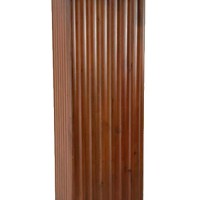 Benjara Transitional Molded Wooden Frame Pedestal Stand, Brown