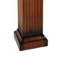 Benjara Transitional Molded Wooden Frame Pedestal Stand, Brown