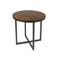 Wallace Bay Oceans Round End Table Antique Pine