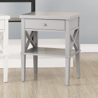 Marta Dove Gray Nightstand