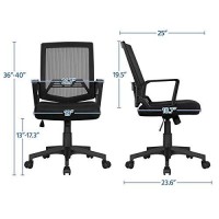Topeakmart Ergonomic Mesh Office Chair, Executive Rolling Swivel Chair, Computer Chair With Lumbar Support Desk Task Chair For Women, Men(Black)