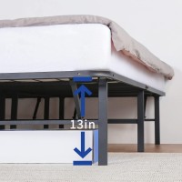 Olee Sleep 14 Inch Foldable Metal Platform Bed Frame Steel Mattress Foundation Comfort Base Easy Under Bed Storage No Box Sp