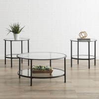 Aimee 3Pc Coffee Table Set Oil Rubbed Bronze Coffee 2 End Tables