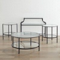 Aimee 4Pc Coffee Table Set Oil Rubbed Bronze Console Coffee 2 End Tables