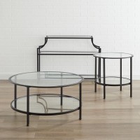 Aimee 3Pc Coffee Table Set Oil Rubbed Bronze Console Coffee End Table