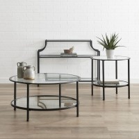 Aimee 3Pc Coffee Table Set Oil Rubbed Bronze Console Coffee End Table