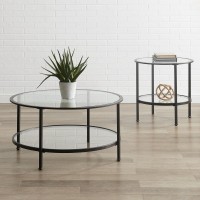 Aimee 2Pc Coffee Table Set Oil Rubbed Bronze Coffee End Table