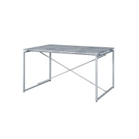 Acme Jurgen Rectangular Wooden Dining Table In Gray