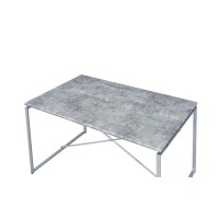Acme Jurgen Rectangular Wooden Dining Table In Gray
