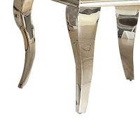 Benjara Contemporary Style Wooden End Table With Glass Top, Silver And Black