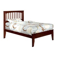 Benjara Transitional Mission Twin Bed With Style Panel Headboard, Brown