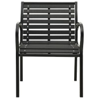 vidaXL Garden Chairs 2 pcs Gray Wood 47938