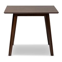 Baxton Studio Pernille Modern Transitional Walnut Finished Square Wood Dining Table