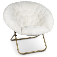 Milliard Cozy Chairfaux Fur Saucer Chair For Bedroomxlarge White